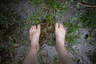 Tara's Feet in Puddles