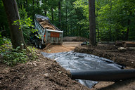 Truck Dumping Stone for Workshop Driveway